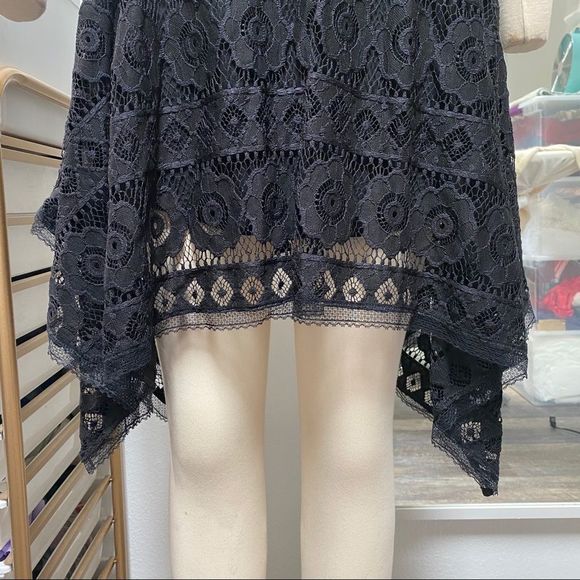 Free People Strappy Black Lace Mini Dress - Picture 3 of 7